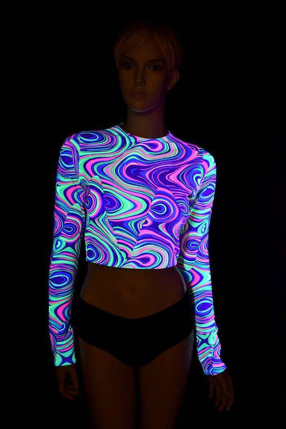 Neon Glow Worm Crop Top - Coquetry Clothing
