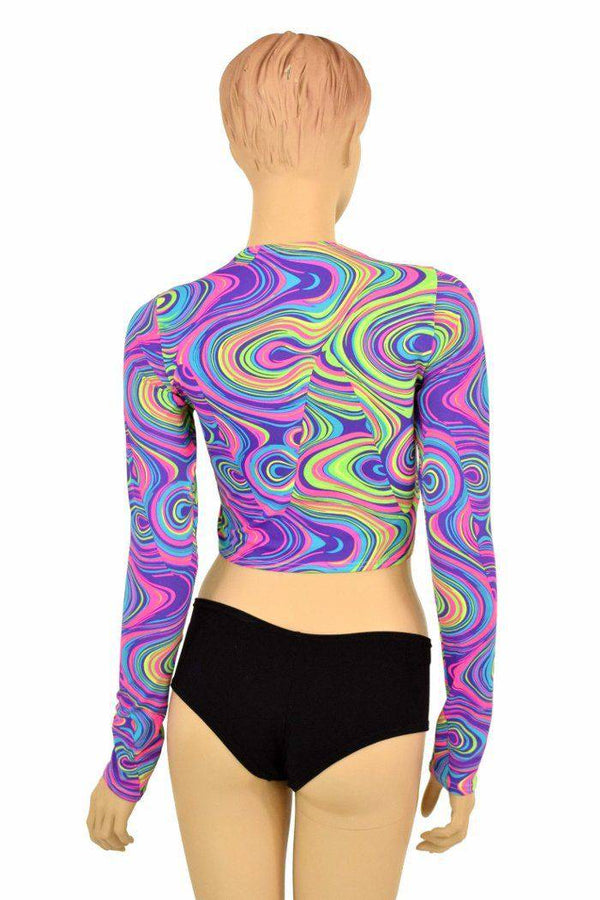 Neon Glow Worm Crop Top - 3