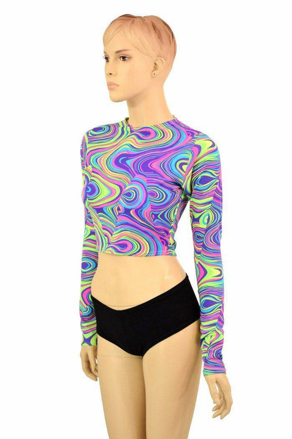 Neon Glow Worm Crop Top - 5