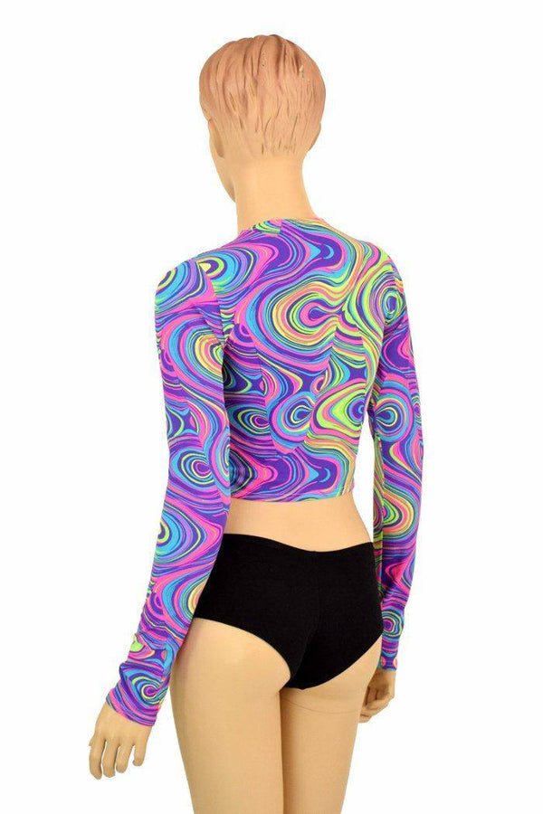 Neon Glow Worm Crop Top - 4