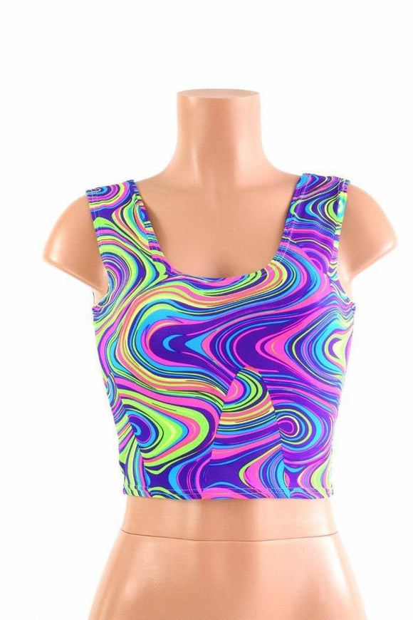 Neon Glow Worm Tank Crop - Coquetry Clothing