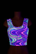 Neon Glow Worm Tank Crop - 5