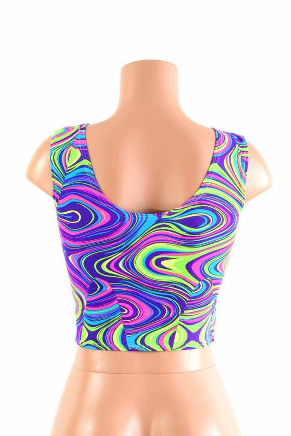 Neon Glow Worm Tank Crop - 4