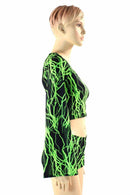 Neon Lightning Crop & Shorts Set - Coquetry Clothing