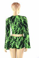 Neon Lightning Crop & Shorts Set - Coquetry Clothing