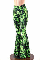 Neon Lightning High Waist Bell Bottom Flares - Coquetry Clothing