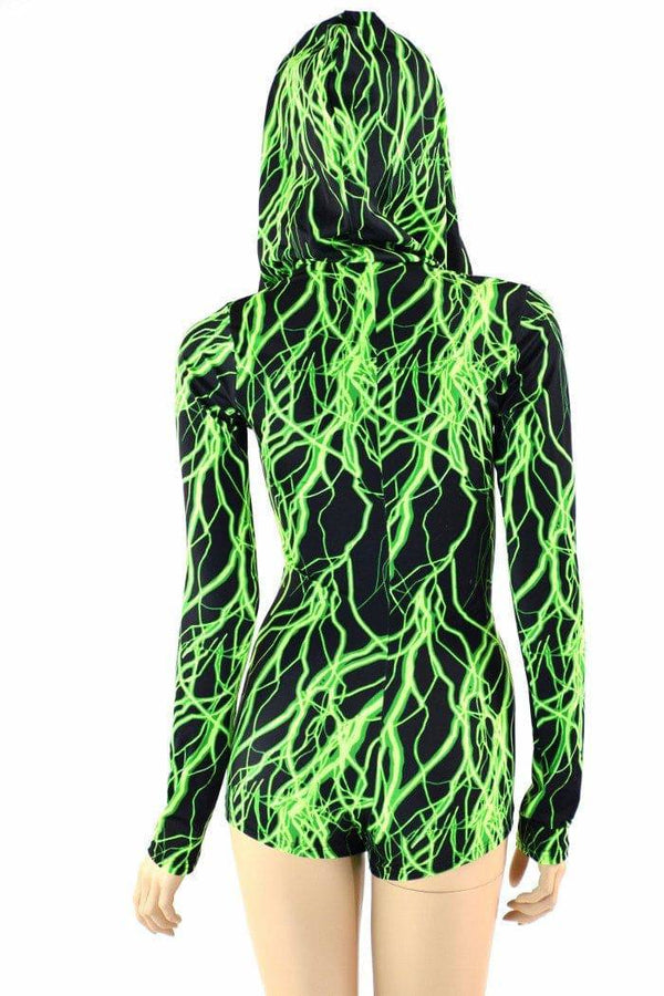 Neon Lightning Hoodie Romper - 4
