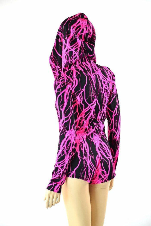 Neon Lightning Hoodie Romper - Coquetry Clothing