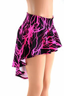 Neon Lightning Print Hi - Lo Mini Skirt - Coquetry Clothing