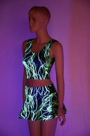 Neon Lightning Tank & Skirt Set - Coquetry Clothing