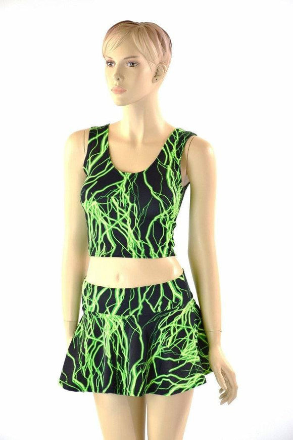 Neon Lightning Tank & Skirt Set - Coquetry Clothing