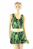 Neon Lightning Tank & Skirt Set - Coquetry Clothing