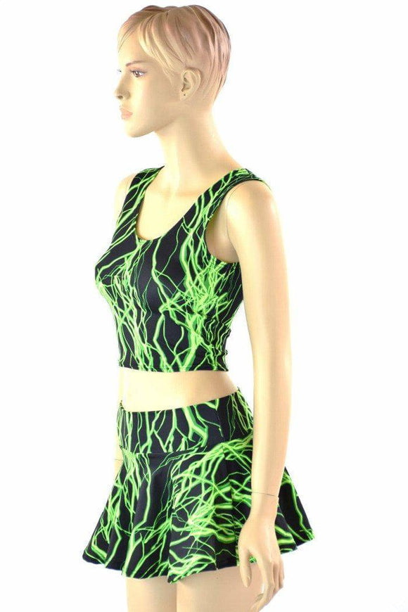 Neon Lightning Tank & Skirt Set - Coquetry Clothing
