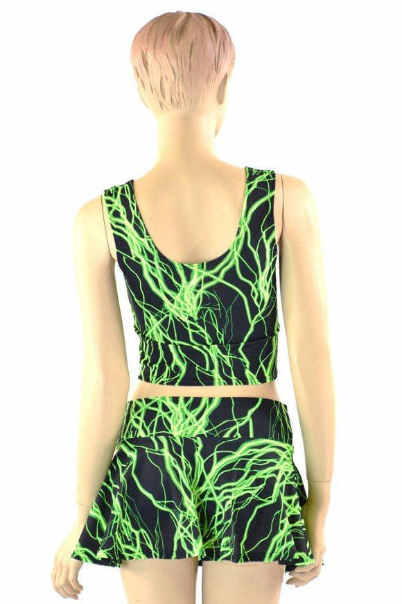Neon Lightning Tank & Skirt Set - Coquetry Clothing