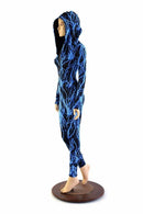 Neon Lightning Zipper Front Catsuit - Coquetry Clothing