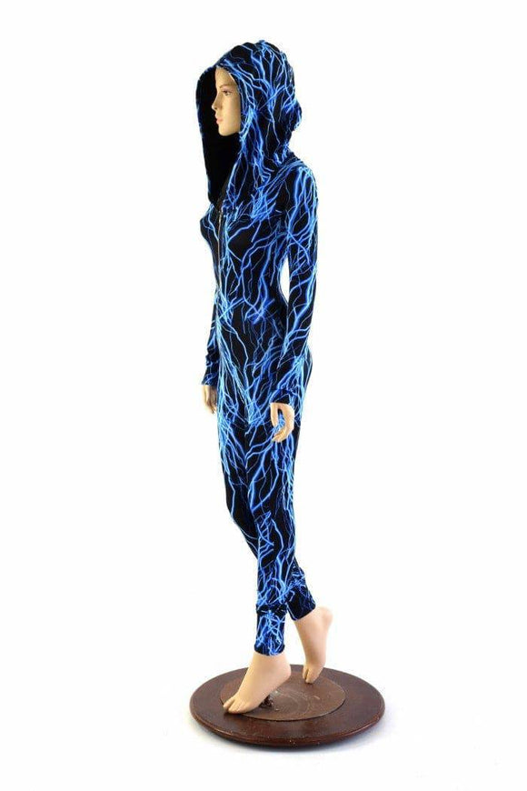 Neon Lightning Zipper Front Catsuit - Coquetry Clothing