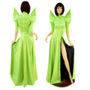 Neon Lime Holographic Romper and Breakaway Skirt Set - Coquetry Clothing