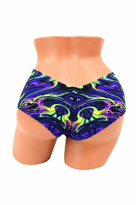 Neon Melt Cheeky Booty Shorts - Coquetry Clothing