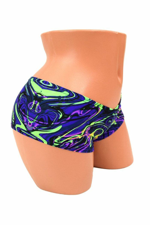 Neon Melt Cheeky Booty Shorts - 4