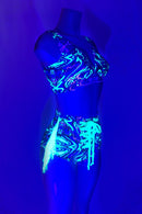 Neon Melt Fringe & Laceup Set - Coquetry Clothing