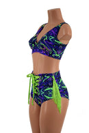 Neon Melt Fringe & Laceup Set - Coquetry Clothing