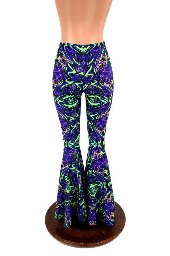 Neon Melt High Waist Bell Bottom Flares - Coquetry Clothing