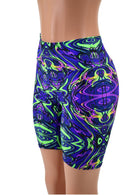 Neon Melt High Waist Bike Shorts - Coquetry Clothing