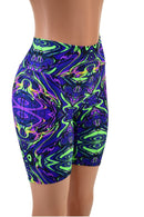 Neon Melt High Waist Bike Shorts - Coquetry Clothing