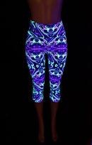 Neon Melt High Waist Capri Leggings - Coquetry Clothing