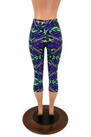 Neon Melt High Waist Capri Leggings - Coquetry Clothing