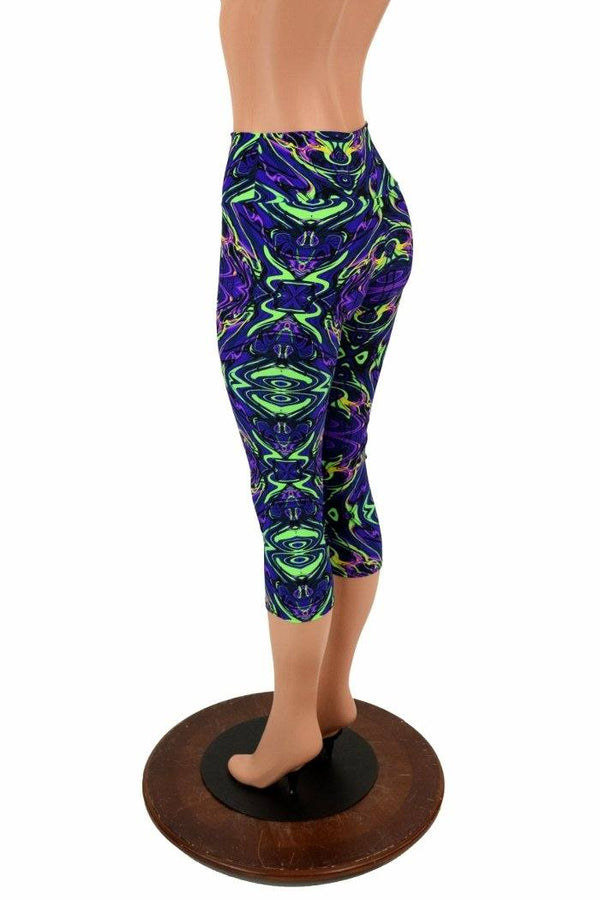 Neon Melt High Waist Capri Leggings - 3