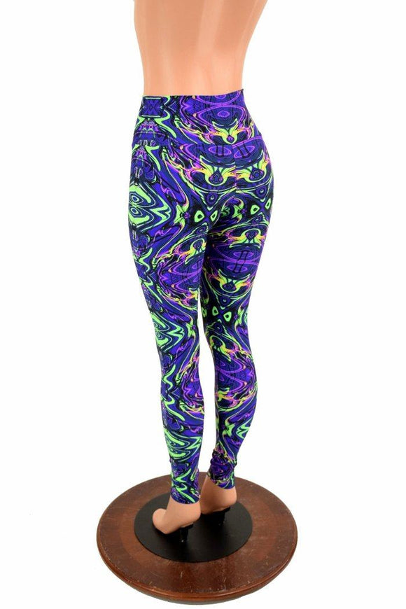 Neon Melt High Waist Leggings - Coquetry Clothing