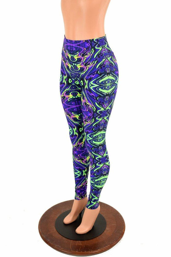 Neon Melt High Waist Leggings - Coquetry Clothing