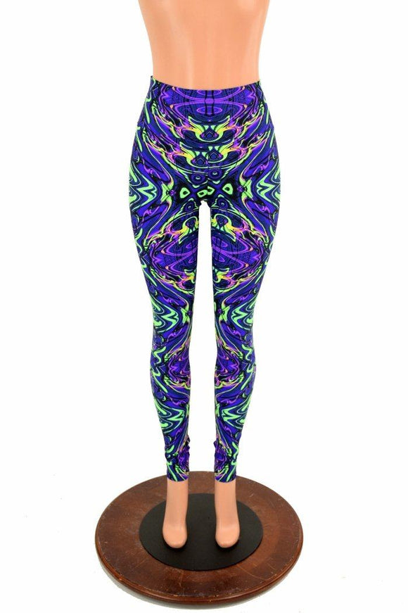 Neon Melt High Waist Leggings - Coquetry Clothing
