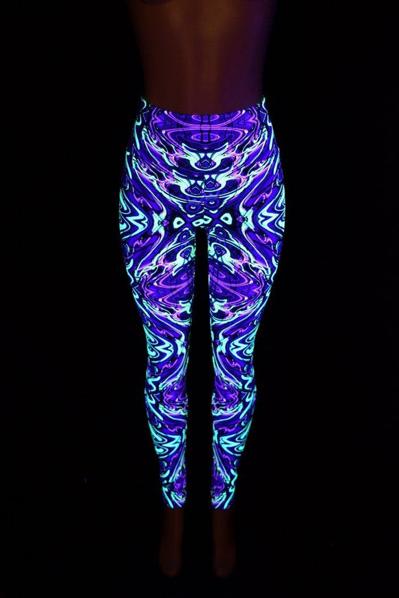 Neon Melt High Waist Leggings - Coquetry Clothing