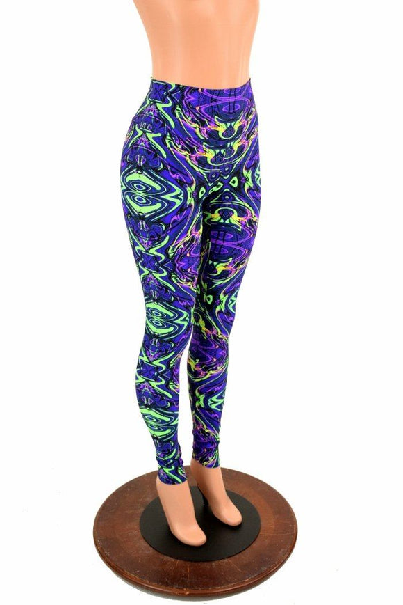 Neon Melt High Waist Leggings - Coquetry Clothing