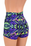Neon Melt High Waist Shorts - Coquetry Clothing