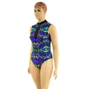 Neon Melt Keyhole Romper & Double Ruffle Mini Laceup Skirt Set - Coquetry Clothing