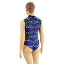 Neon Melt Keyhole Romper & Double Ruffle Mini Laceup Skirt Set - Coquetry Clothing