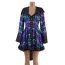 Neon Melt Pirate Coat with Star Noir Trim - Coquetry Clothing