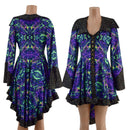 Neon Melt Pirate Coat with Star Noir Trim - Coquetry Clothing