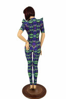 Neon Melt Sharp Shoulder Catsuit - Coquetry Clothing