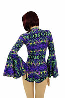 Neon Melt Trumpet Sleeve Romper - Coquetry Clothing
