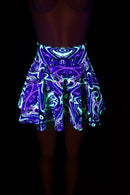 Neon Melt UV GLOW Mini Rave Skirt - Coquetry Clothing