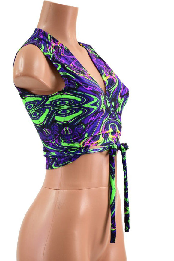 Neon Melt Wrap & Tie Top - Coquetry Clothing