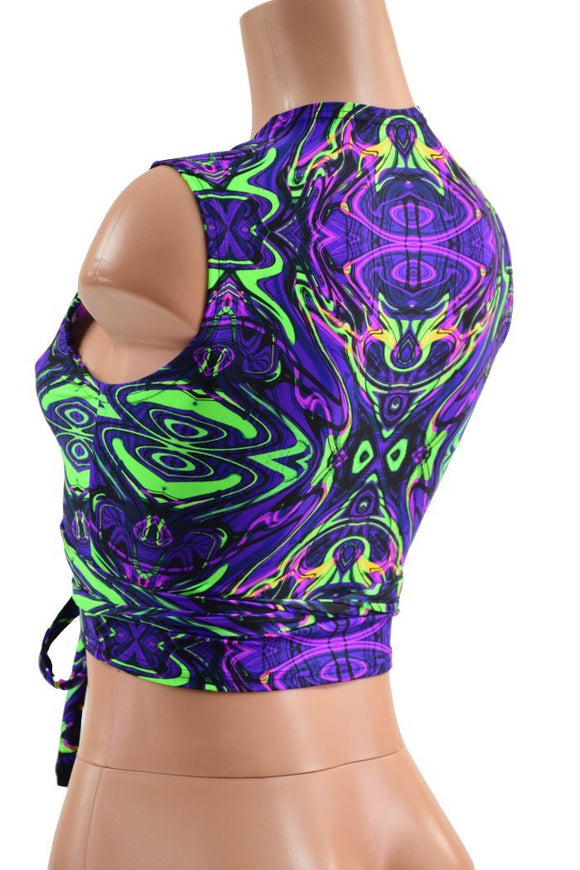 Neon Melt Wrap & Tie Top - Coquetry Clothing