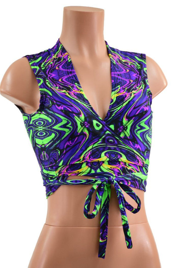 Neon Melt Wrap & Tie Top - Coquetry Clothing