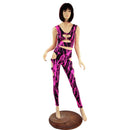 Neon O - Ring Leggings and Crop Top Set in Pink Lightning - Coquetry Clothing