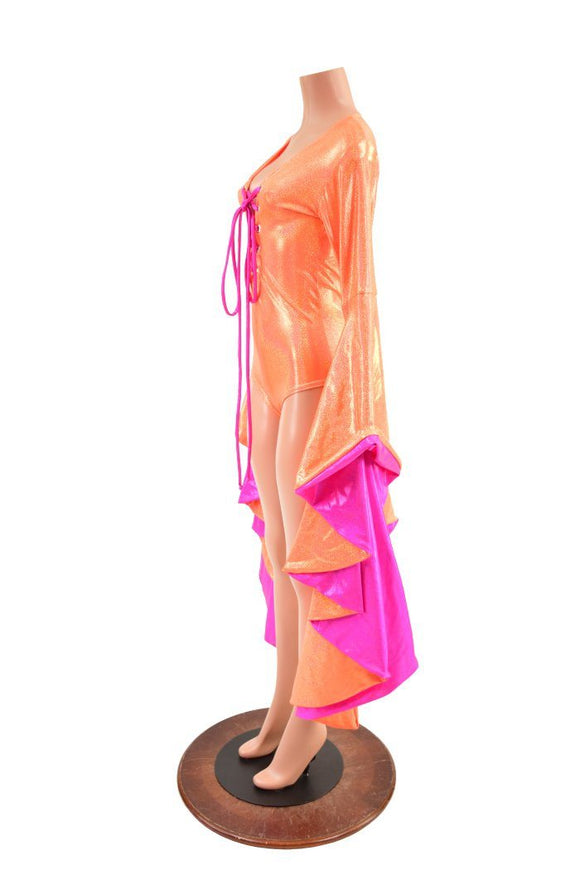 Neon Orange & Pink Sorceress Romper - Coquetry Clothing