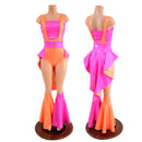 Neon Pink and Orange 5PC Romper Set - Coquetry Clothing